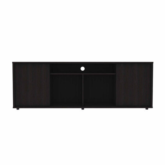 Black TV Stand Media Center with Two Cabinets