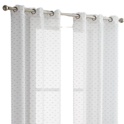 Set of Two 96" Silver Sprinkled Embellishment Window Curtain Panels