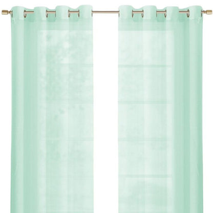 Set of Two 84"  Aqua Solid Modern Window Panels