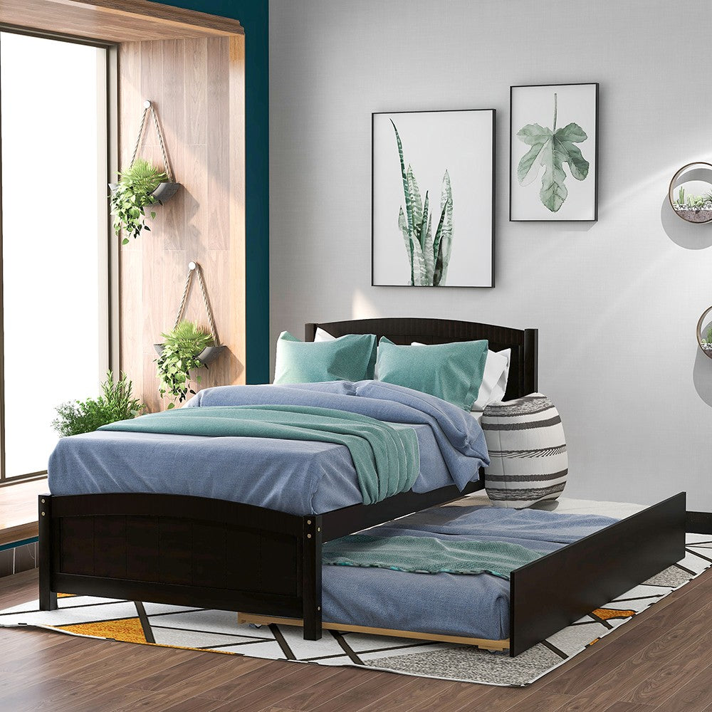 Espresso Twin Bed with Trundle