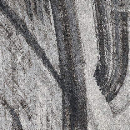 10’ x 13’ Gray Ivory Abstract Strokes Modern Area Rug