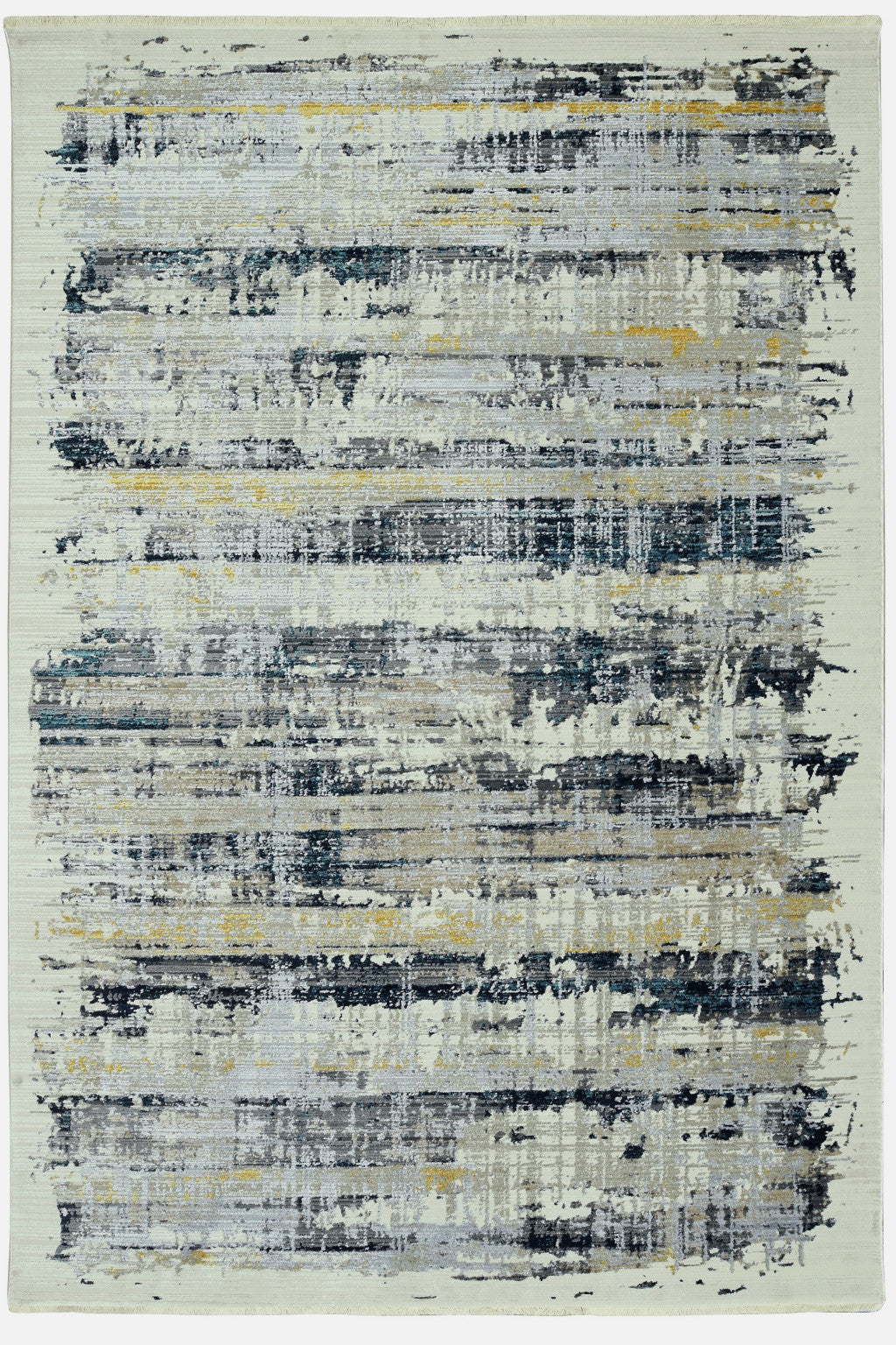 4' X 6' Blue Abstract Dhurrie Area Rug