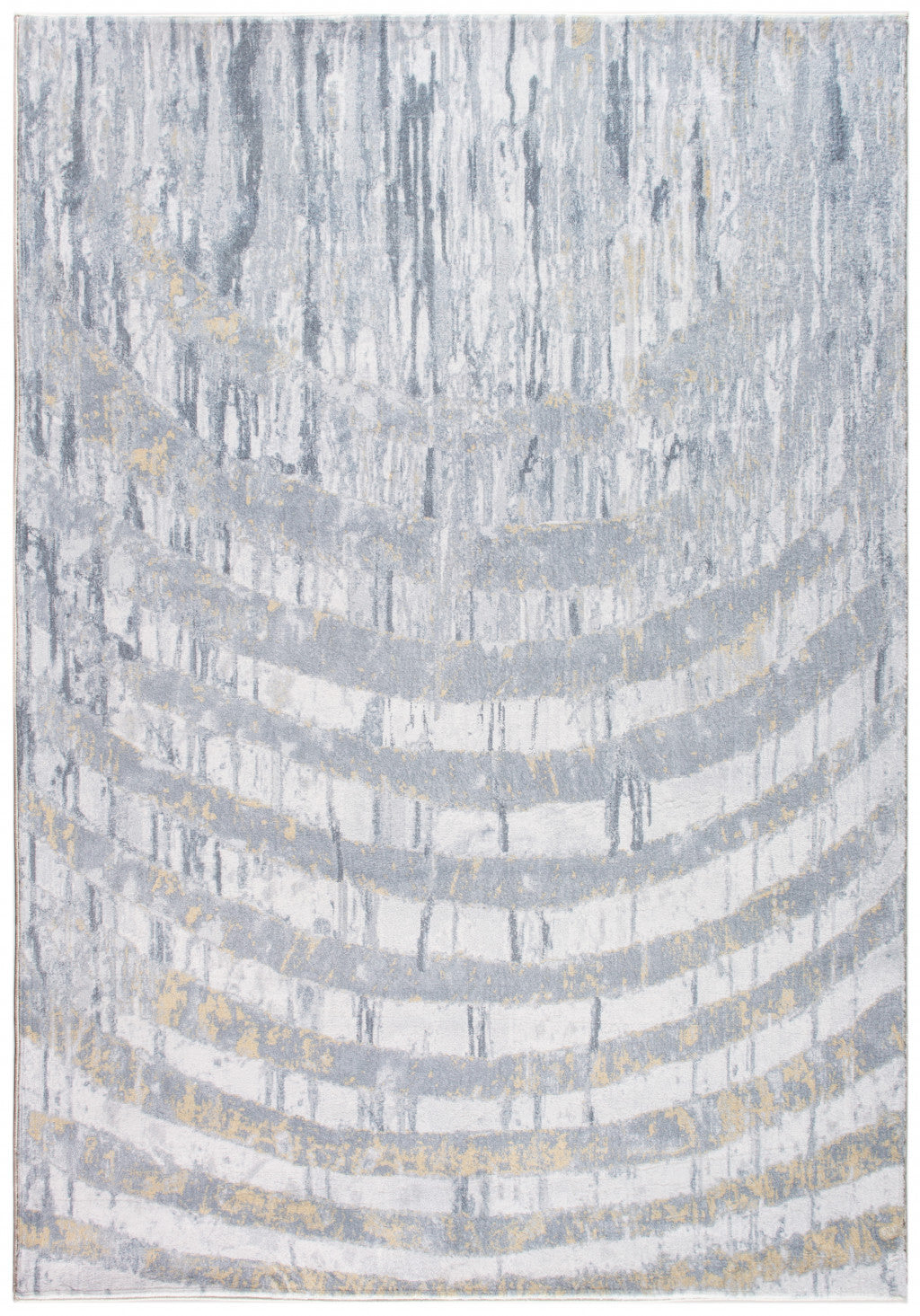 6' X 9' Gray Abstract Dhurrie Area Rug