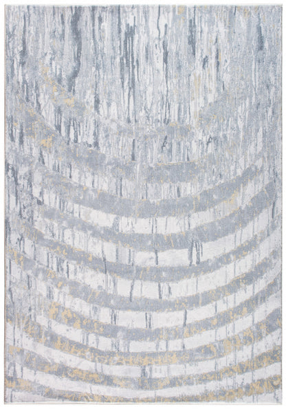 6' X 9' Gray Abstract Dhurrie Area Rug