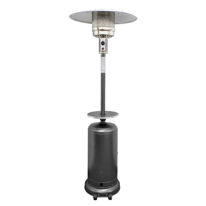 48000 BTU Silver Steel Propane Cylindrical Pole Standing Patio Heater