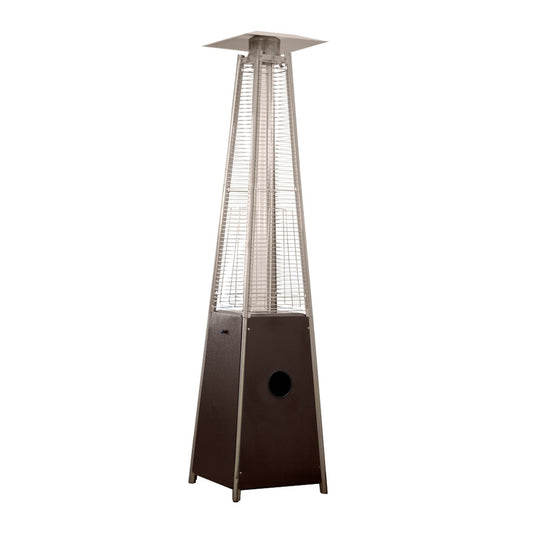 41000 BTU Brown Steel Propane Triangular Pyramid Standing Patio Heater