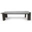 33" Walnut And Dark Grey Concrete Rectangular Coffee Table