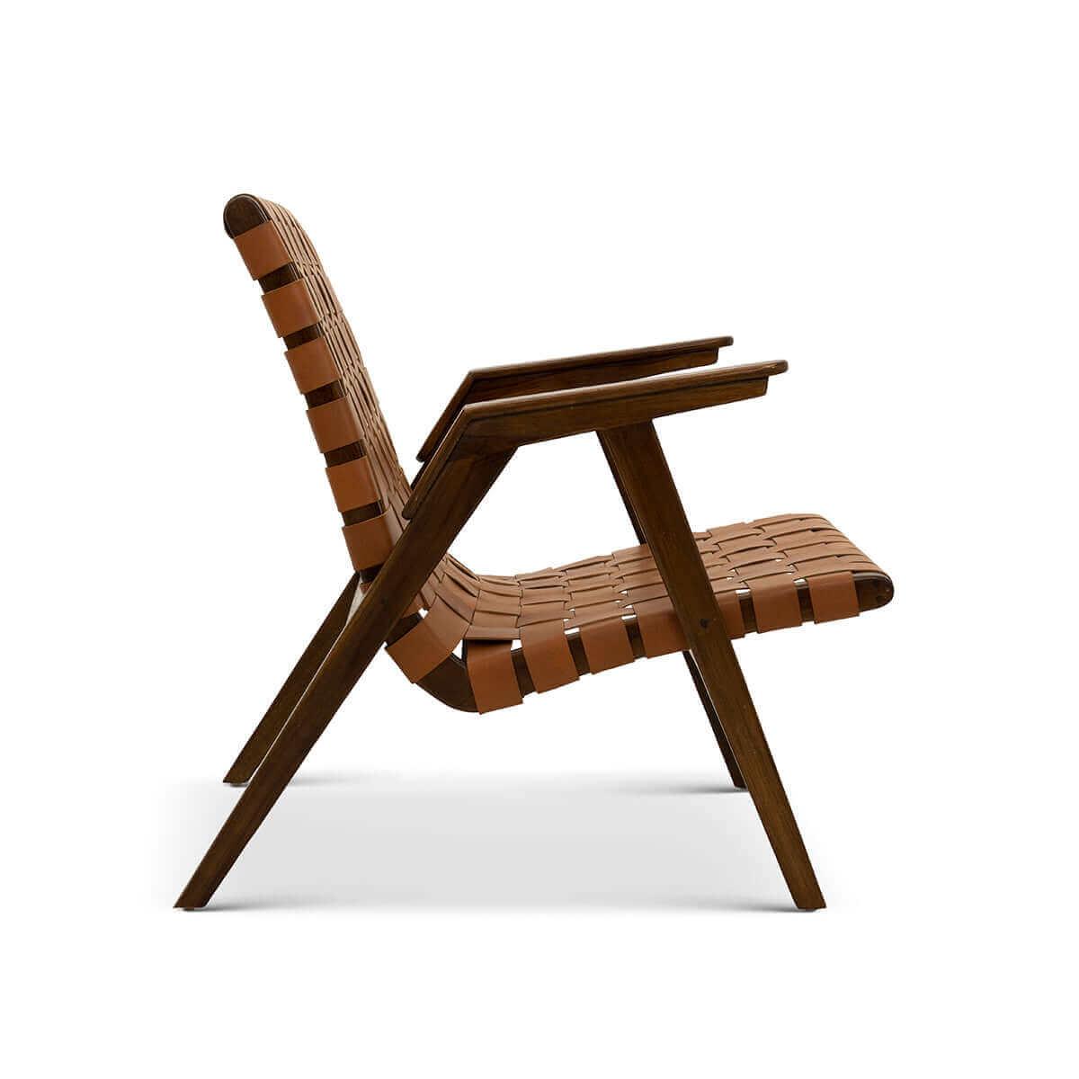 David Genuine Leather Teak Lounge Chair | Ashcroft Furniture | Houston TX | The Best Drop shipping Supplier in the USA