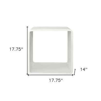 18" White Open Geo Cube Display Bookcase