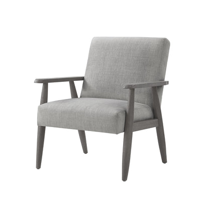 30" Gray Linen Arm Chair