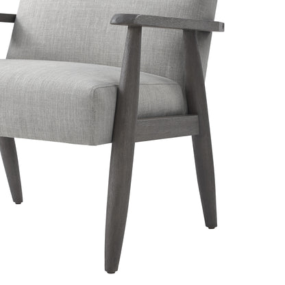 30" Gray Linen Arm Chair