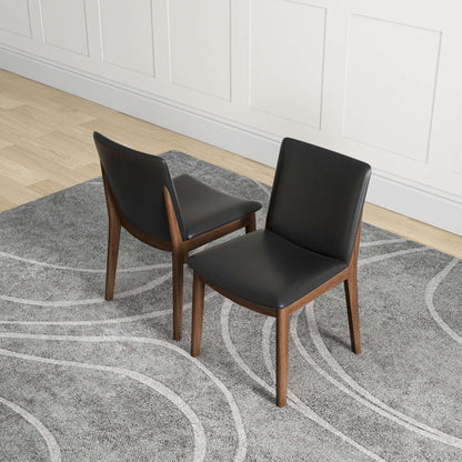 Laura Mid-Century Modern Solid Wood Dining Chair (Set of 2)