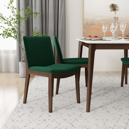 Laura Mid-Century Modern Solid Wood Dining Chair (Set of 2)