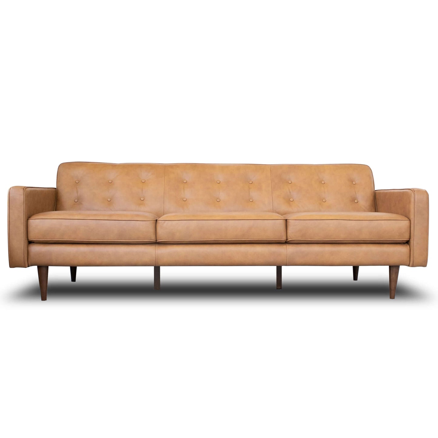 Giselle Genuine Leather Sofa in Tan