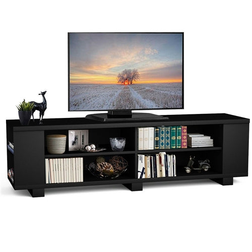 Modern Entertainment Center in Wood Finish - Holds up to 60-inch TV