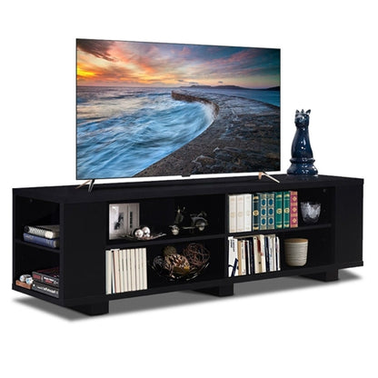 Modern Entertainment Center in Wood Finish - Holds up to 60-inch TV