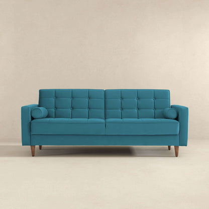 Baneton Modern Teal Velvet Sleeper Sofa