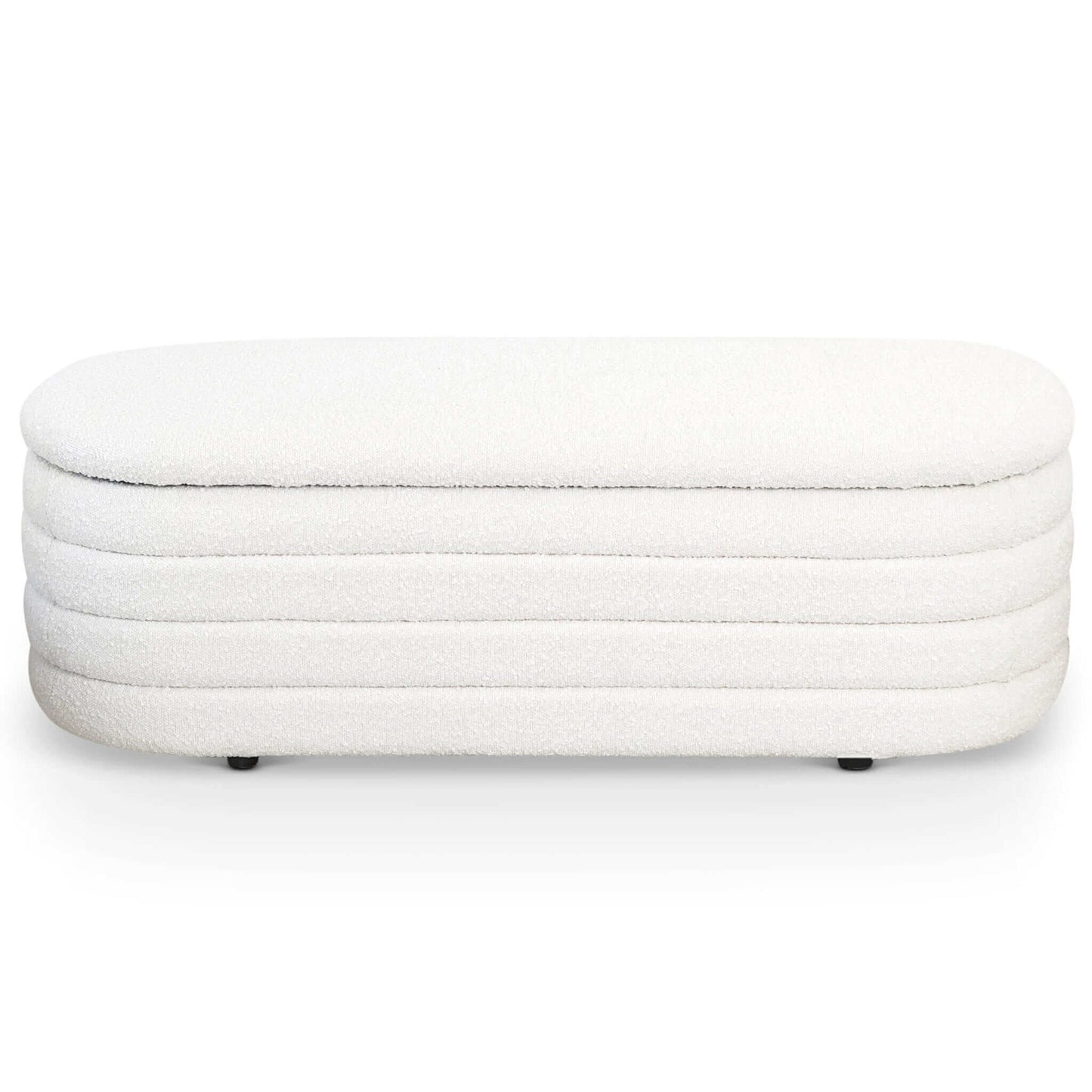 Collen Modern White Boucle Upholstered Storage Bench