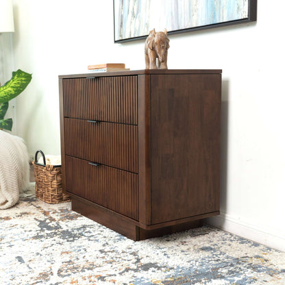 Lola Modern Walnut Nightstand Bed Side Table