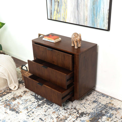 Lola Modern Walnut Nightstand Bed Side Table