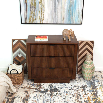 Lola Modern Walnut Nightstand Bed Side Table