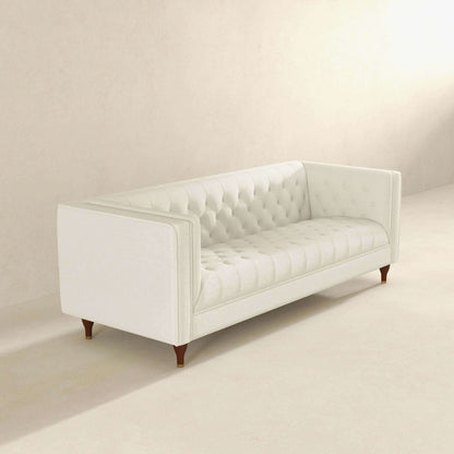 Evelyn Modern Beige Boucle Luxury Chesterfield Sofa