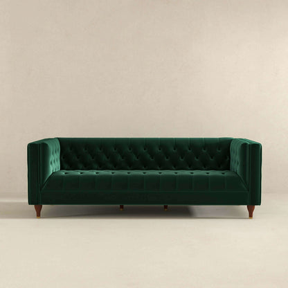 Evelyn Modern Green Velvet Luxury Chesterfield Sofa