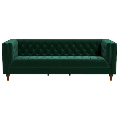 Evelyn Modern Green Velvet Luxury Chesterfield Sofa