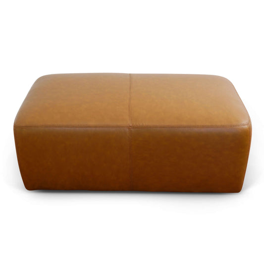 Arten Modern Tan Leather Ottoman