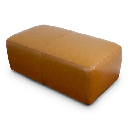 Arten Modern Tan Leather Ottoman