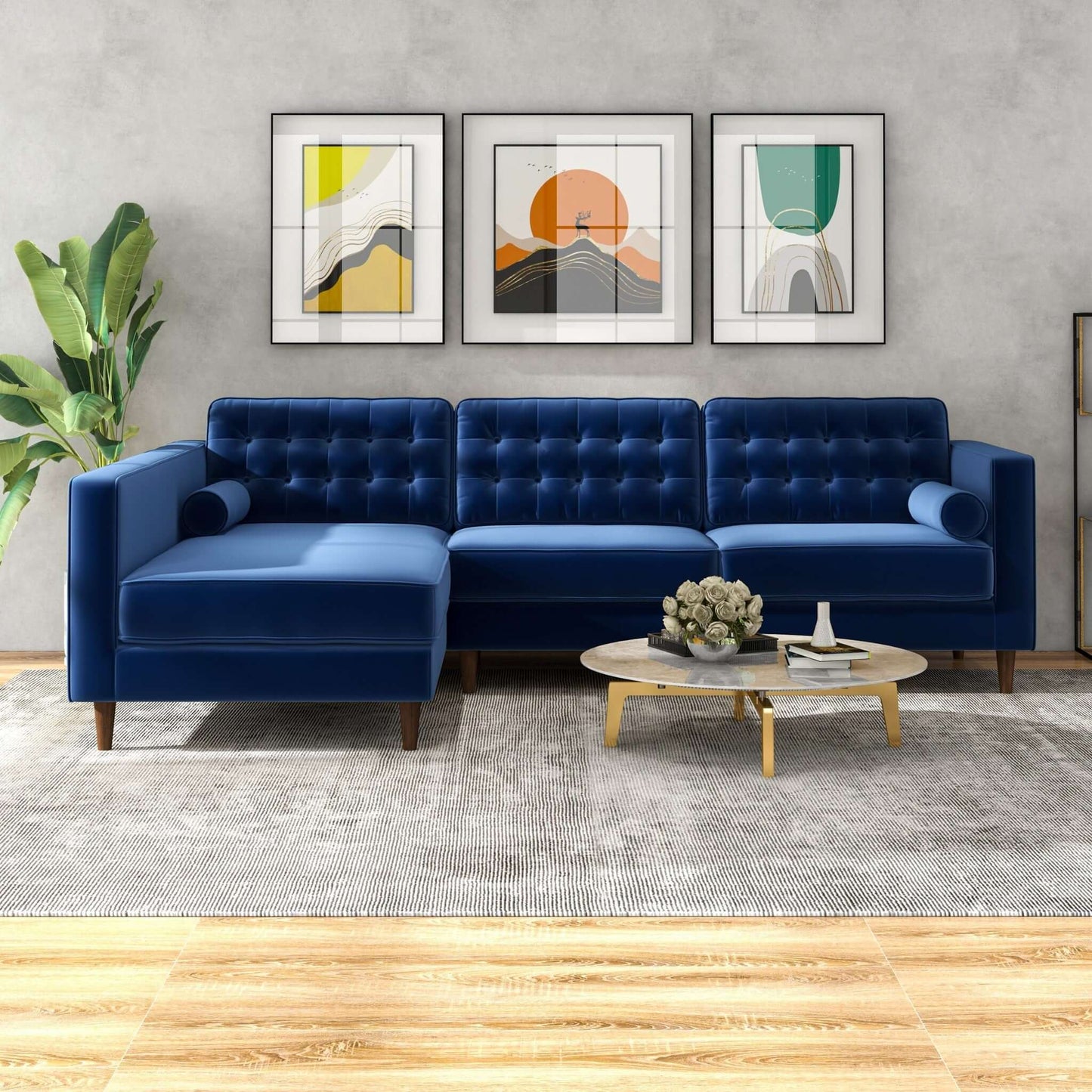 Christian Velvet Sectional