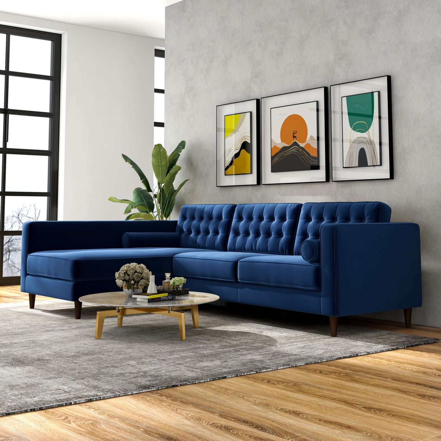 Christian Velvet Sectional