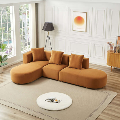 Orby Modern Velvet Sectional Sofa