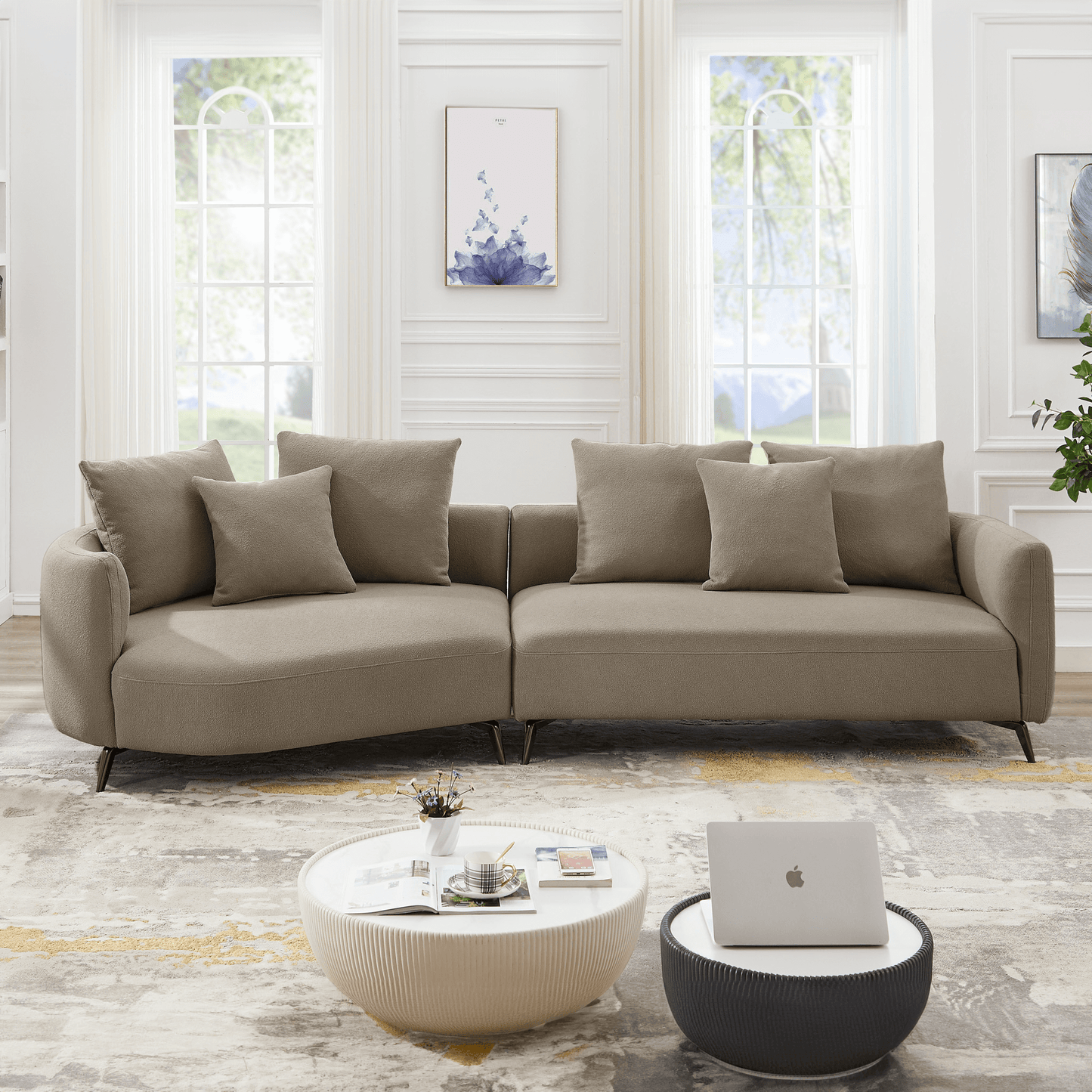 McKenzie Modern Boucle Sectional Sofa