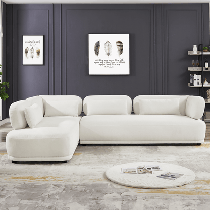 Maverick Modern L-Shaped Boucle Sectional