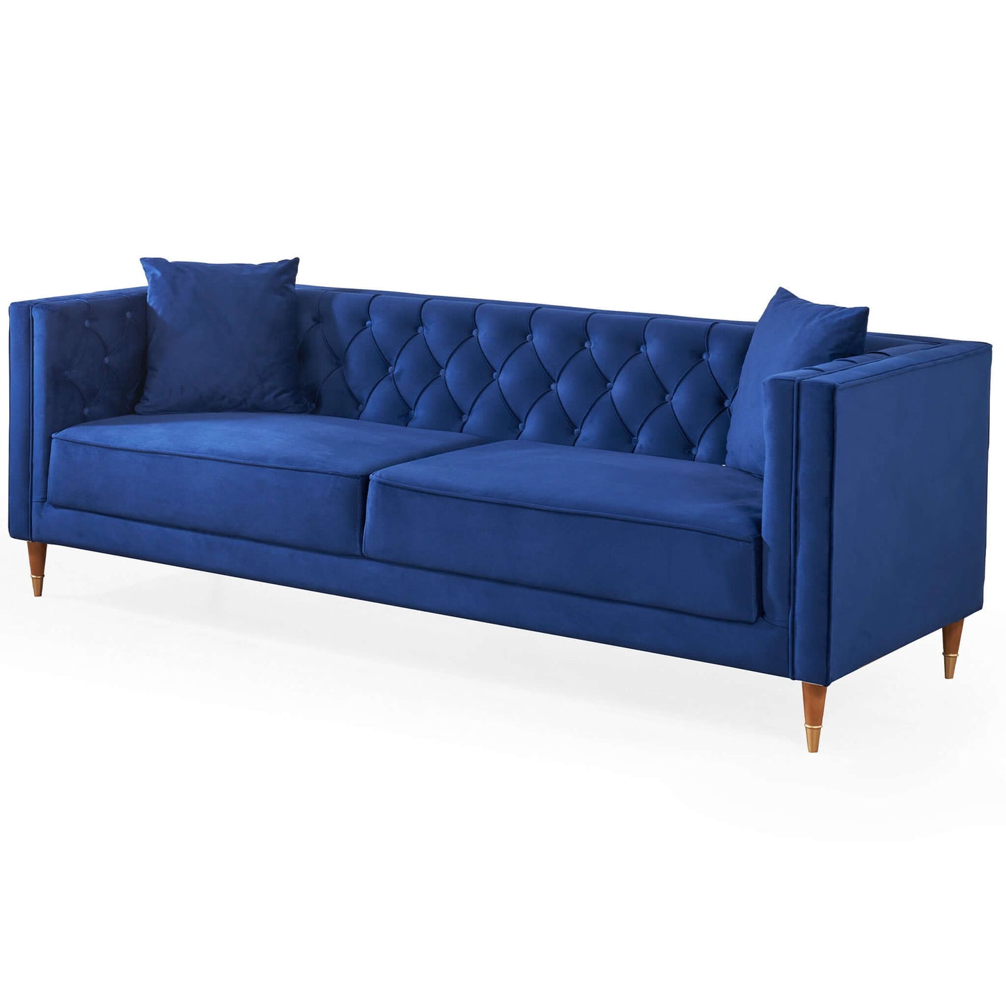 Autumn Modern Dark Blue Velvet Sofa