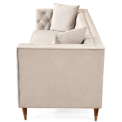 Autumn Modern Cream Velvet Sofa