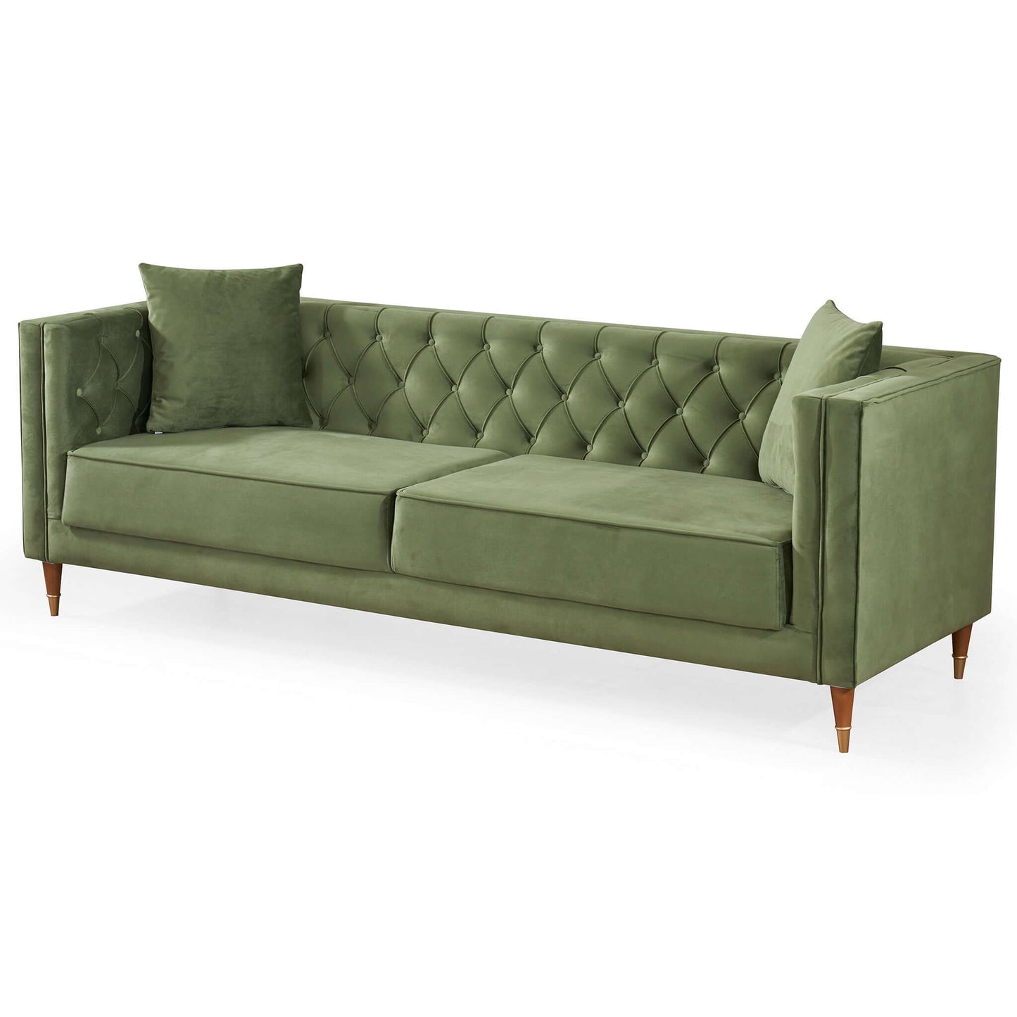 Autumn Modern Olive Green Velvet Sofa