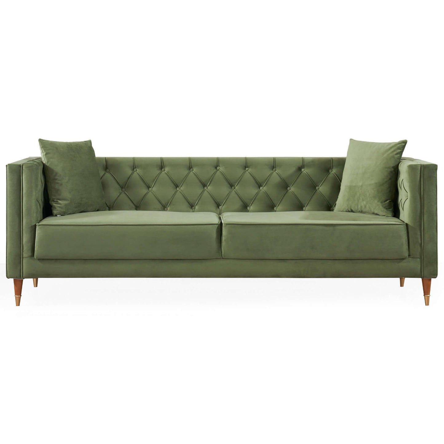 Autumn Modern Olive Green Velvet Sofa