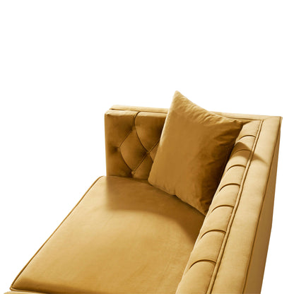 Autumn Modern Yellow Mustard Velvet Sofa