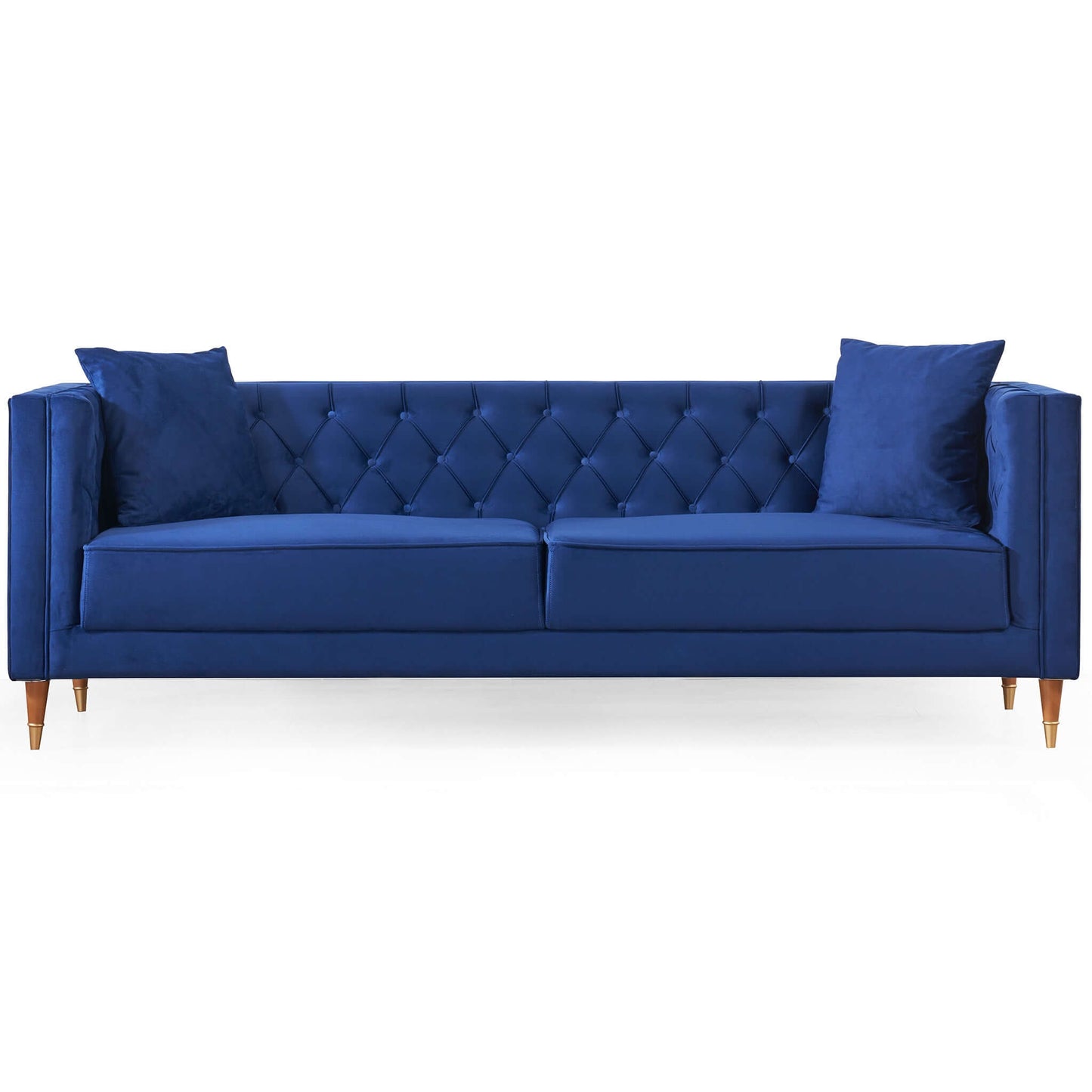 Autumn Modern Dark Blue Velvet Sofa