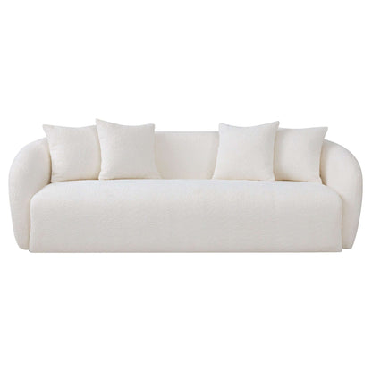 Lorel Modern Ivory Boucle Sofa