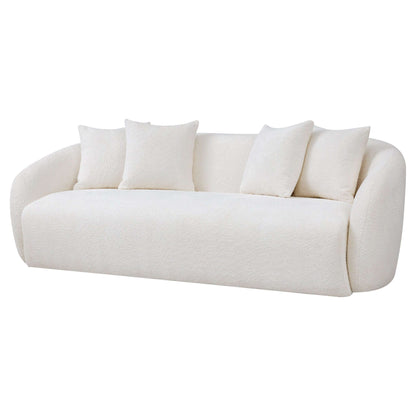 Lorel Modern Ivory Boucle Sofa