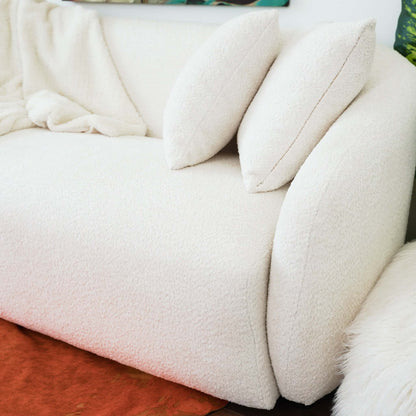 Lorel Modern Ivory Boucle Sofa