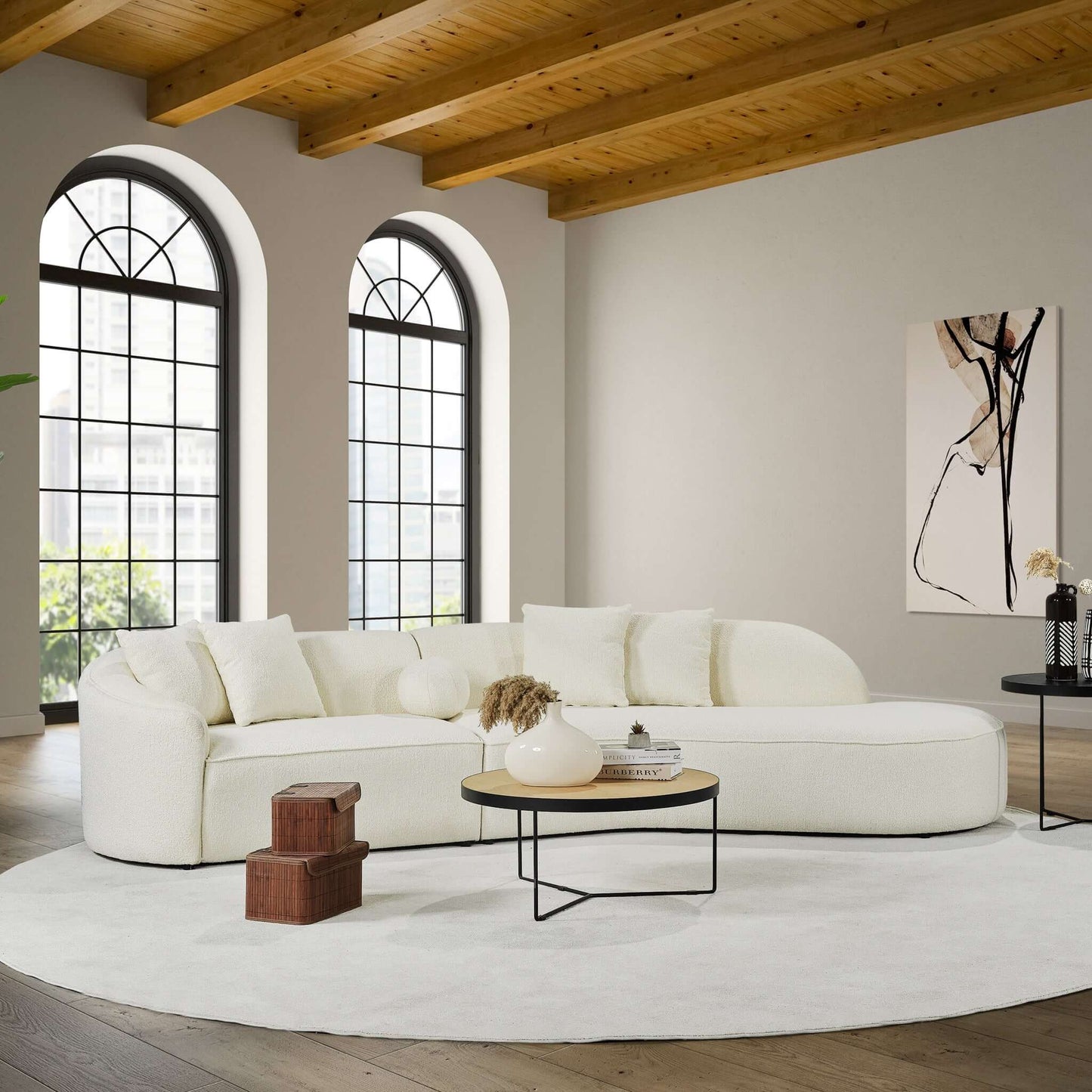 Elijah Japandi Style Curvy Sectional