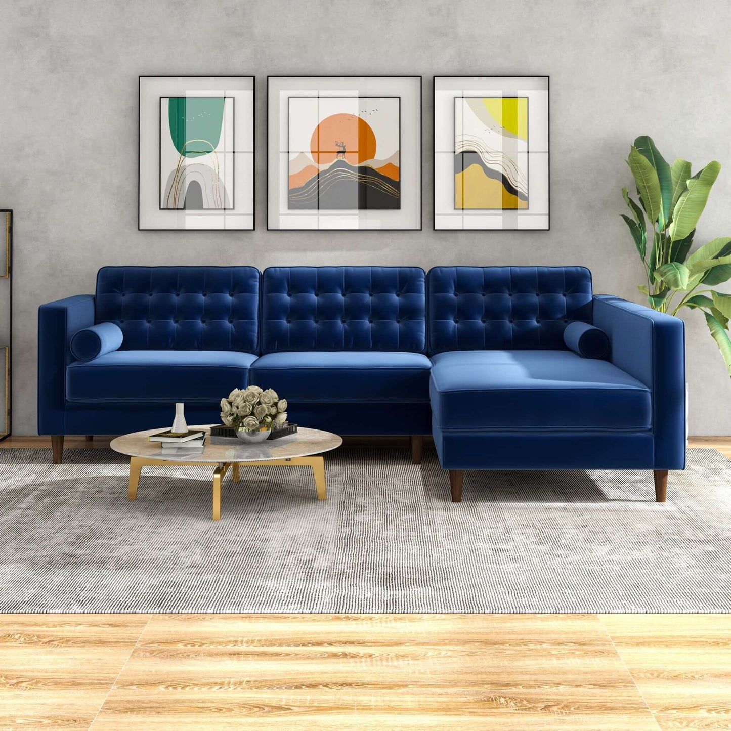 Christian Velvet Sectional