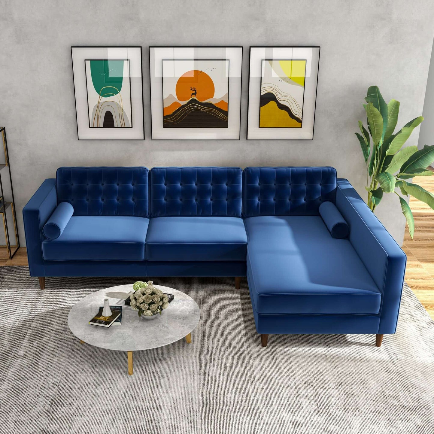 Christian Velvet Sectional