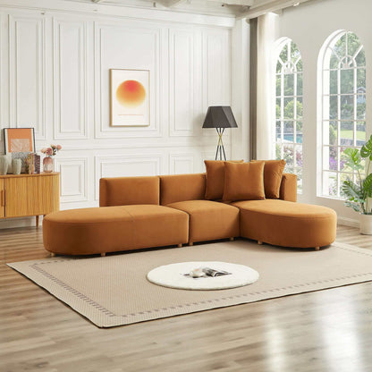 Orby Modern Velvet Sectional Sofa