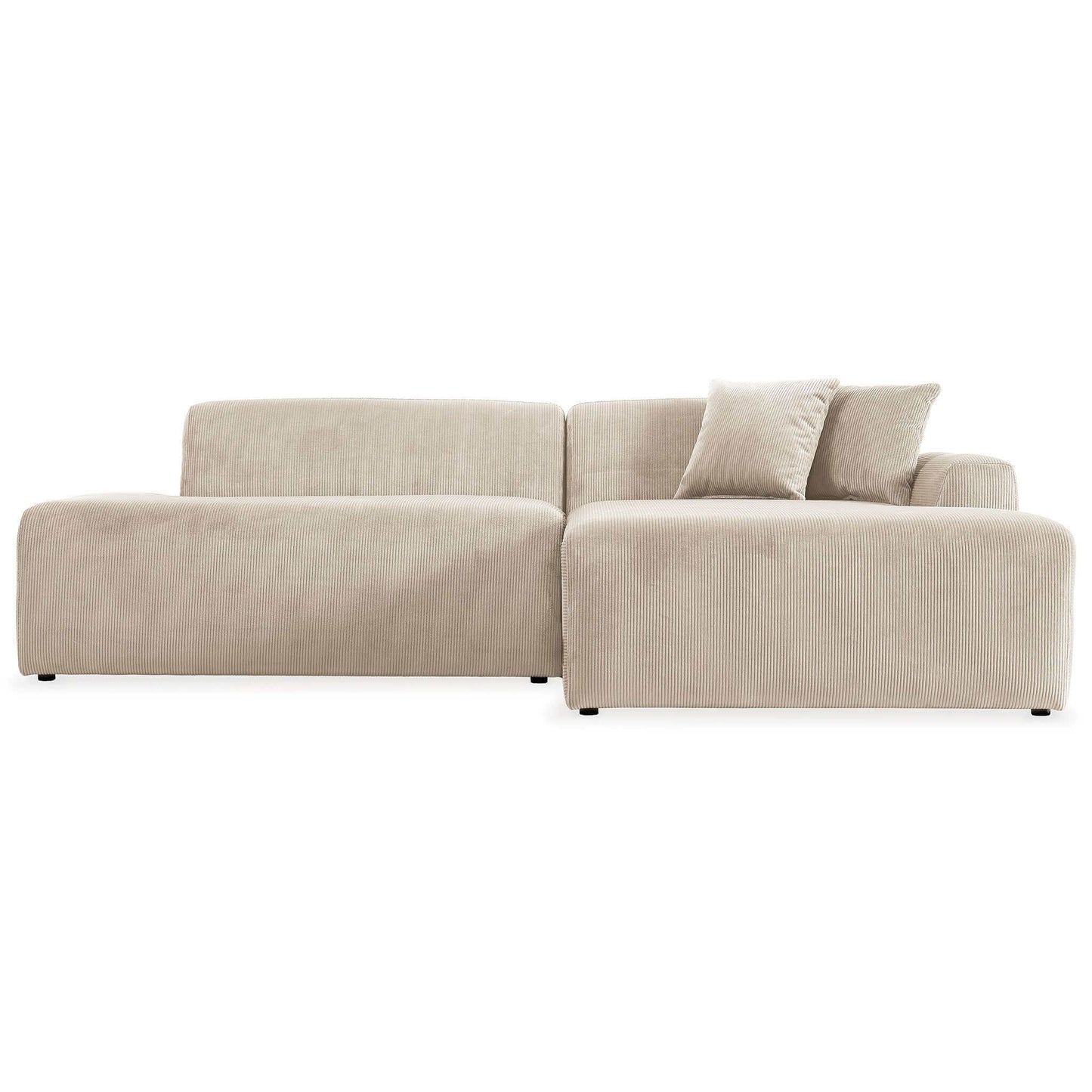 Doxtor Modern Symmetrical Right Sectional Velvet Sofa