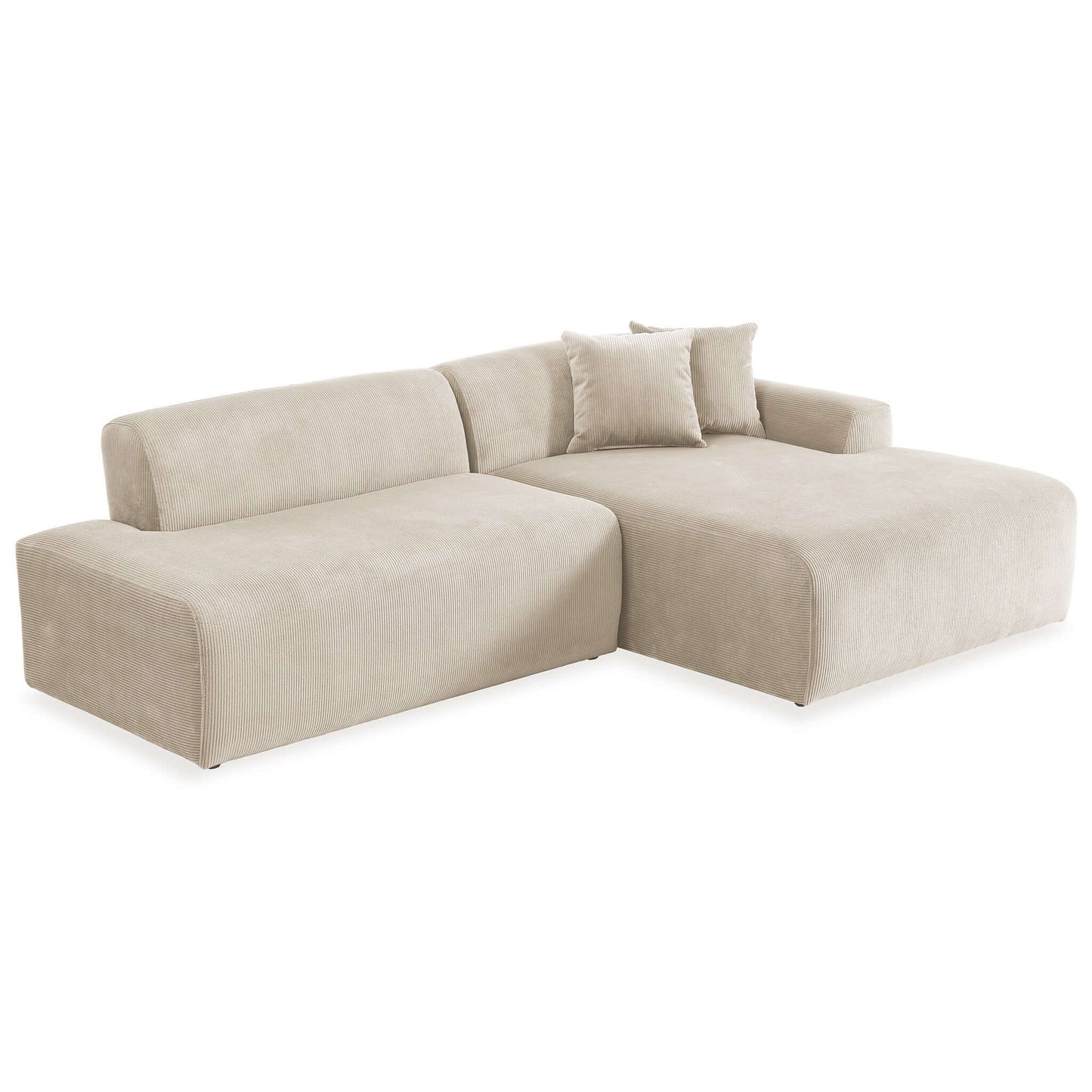 Doxtor Modern Symmetrical Right Sectional Velvet Sofa